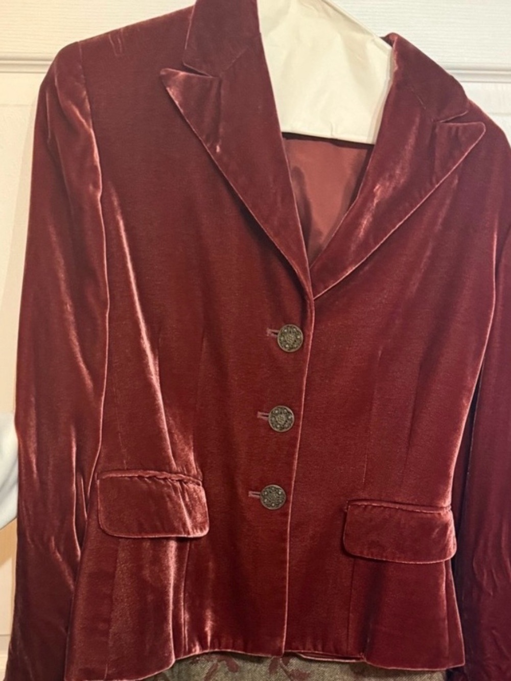 Kasper Rust Velvet Blazer